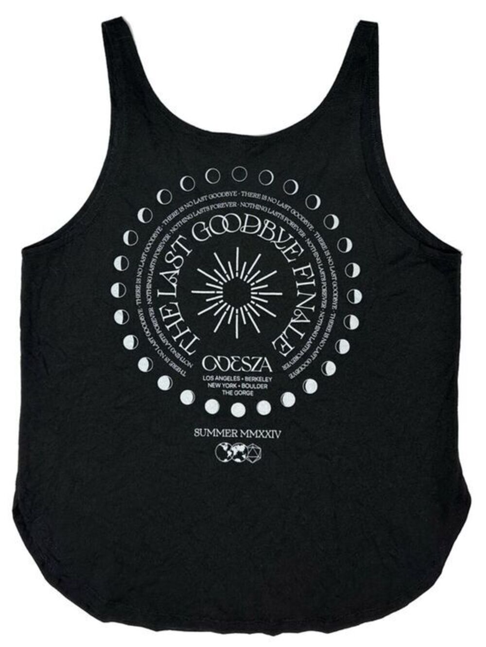 Odesza The Last Goodbye Phases Moon Narrow Cut Moon Tank Band Concert RARE Med*